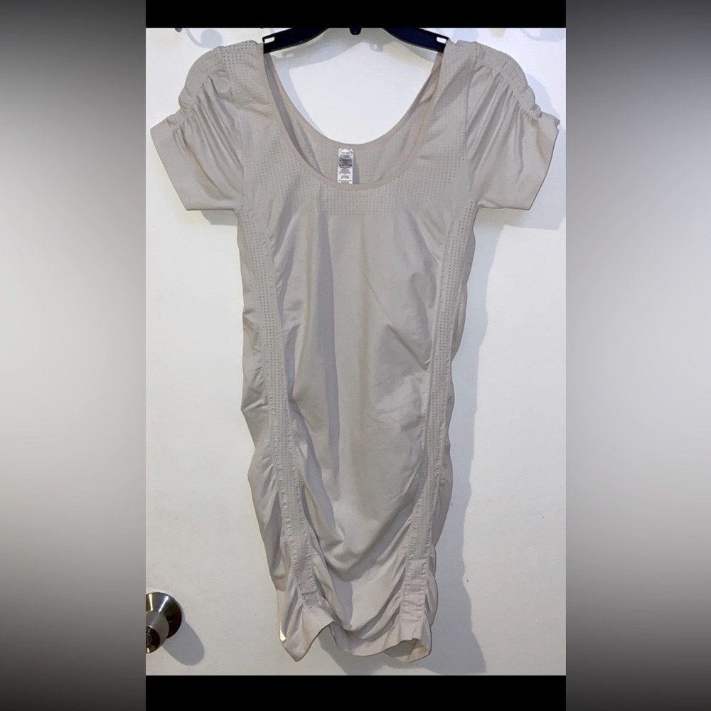 Lole White Ruched Bodycon Mini Dress size S/M